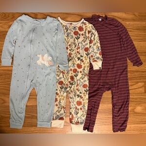 Girls 18m footless pajamas Carters Cat & Jack Gerber sleep and play bundle lot